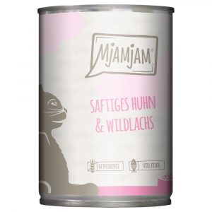 Sparpaket MjAMjAM 24 x 400 g - saftiges Huhn und Wildlachs