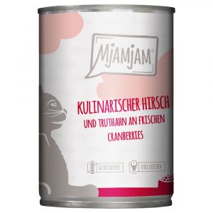 MjAMjAM 6 x 400 g - kulinarischer Hirsch und Truthahn an frischen Cranberries