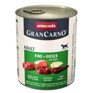 20 + 4 gratis! 24 x 800 g Animonda GranCarno Original - Adult: Rind & Hirsch mit Apfel