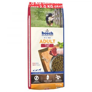2 kg gratis! 17 kg bosch HPC Adult - Adult Lamm & Reis
