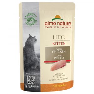 20 + 4 gratis! 24 x 55 g Almo Nature HFC - Kitten: mit Huhn