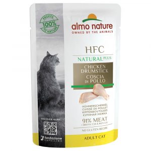 20 + 4 gratis! 24 x 55 g Almo Nature HFC - Natural Plus: Hähnchenschenkel