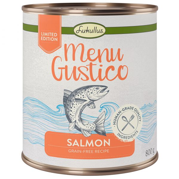 Lukullus Menu Gustico Lachs Limited Edition - Sparpaket: 24 x 800 g