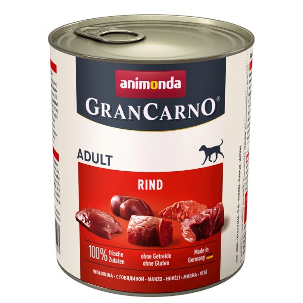 20 + 4 gratis! 24 x 800 g Animonda GranCarno Original - Adult: Rind