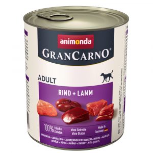20 + 4 gratis! 24 x 800 g Animonda GranCarno Original - Adult: Rind & Lamm