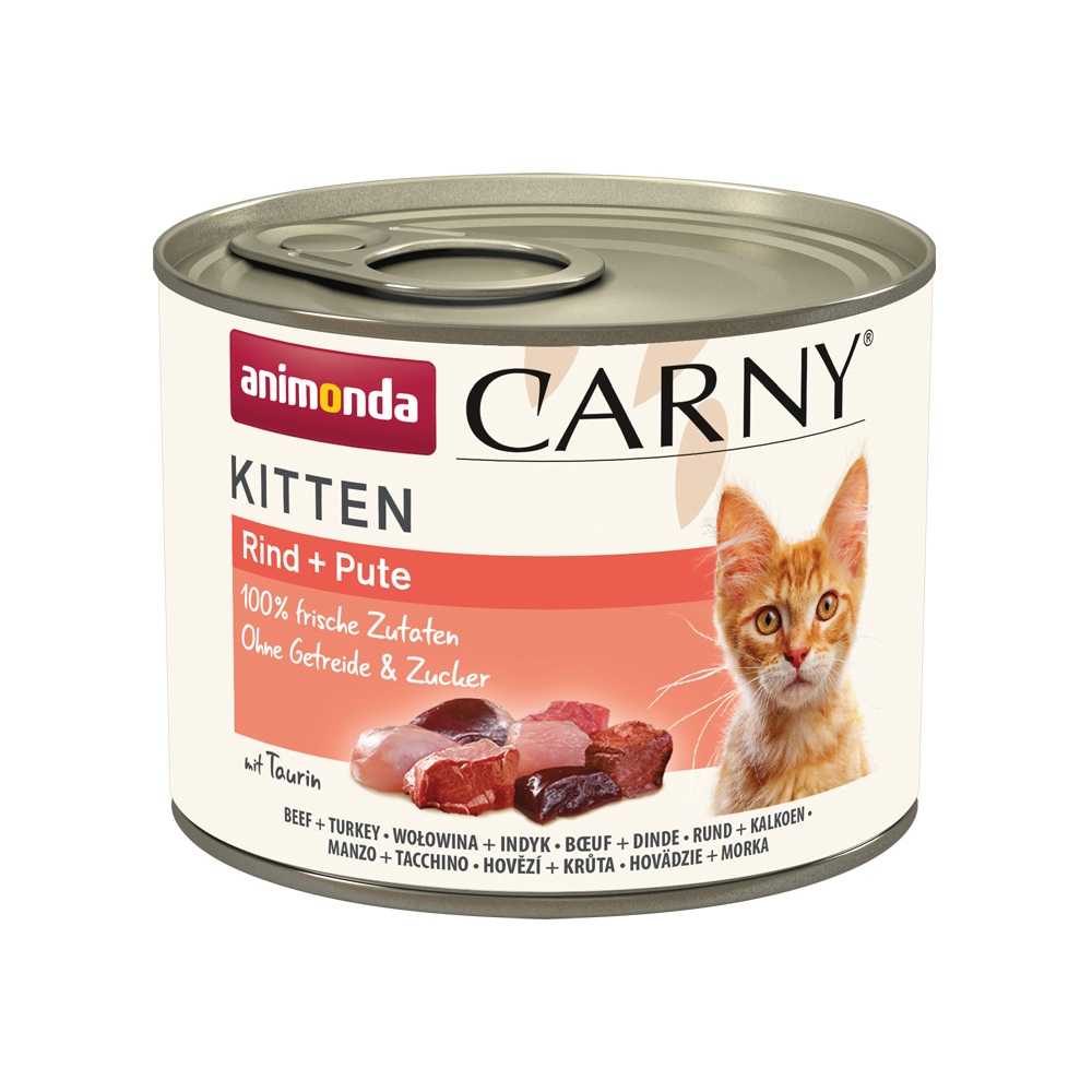 Sparpaket Animonda Carny Kitten 24 x 200 g - Rind & Pute