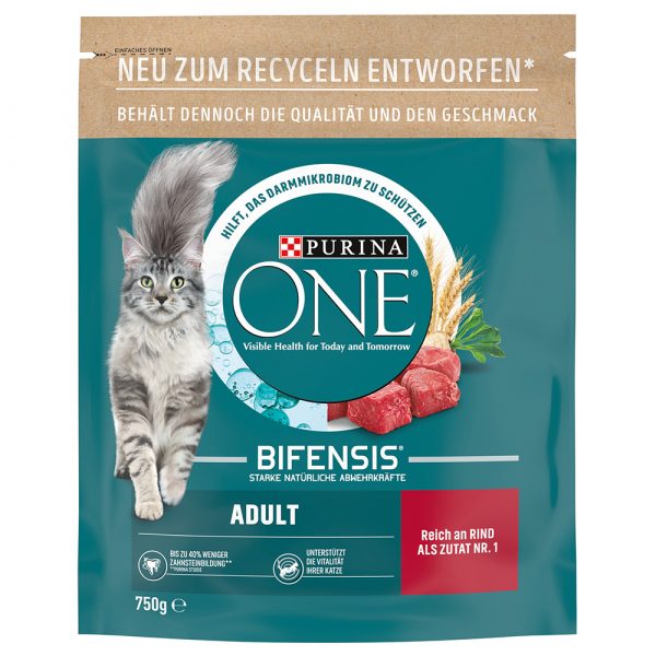 Purina ONE Adult Rind & Vollkorngetreide - Sparpaket: 3 x 750 g