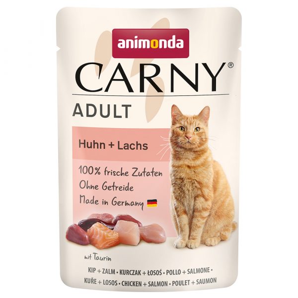 Sparpaket Animonda Carny Pouch 24 x 85 g  - Huhn & Lachs