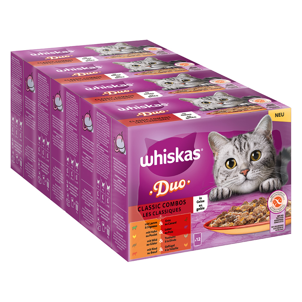 Multipack Whiskas Duo Portionsbeutel 48 x 85 g - Classic Combos in Gelee