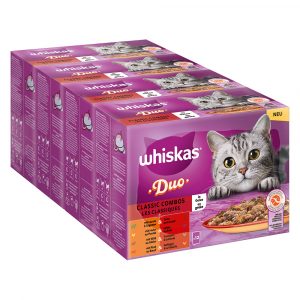 Jumbopack WHISKAS DUO Portionsbeutel 96 x 85 g - Classic Combos in Gelee