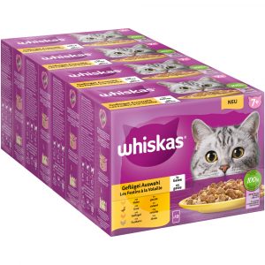 Megapack Whiskas Senior Frischebeutel 48 x 85 g - 7+ Geflügelauswahl in Gelee