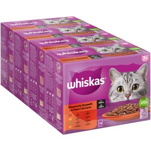 Jumbopack Whiskas Senior Frischebeutel 96 x 85 g  - 7+ Klassische Auswahl in Sauce