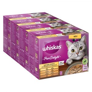 Jumbopack Whiskas Pure Delight Portionsbeutel 96 x 85 g - Geflügel Ragout in Gelee