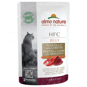 Sparpaket Almo Nature HFC Jelly Pouch 24 x 55 g - Thunfischfilet und Hummer