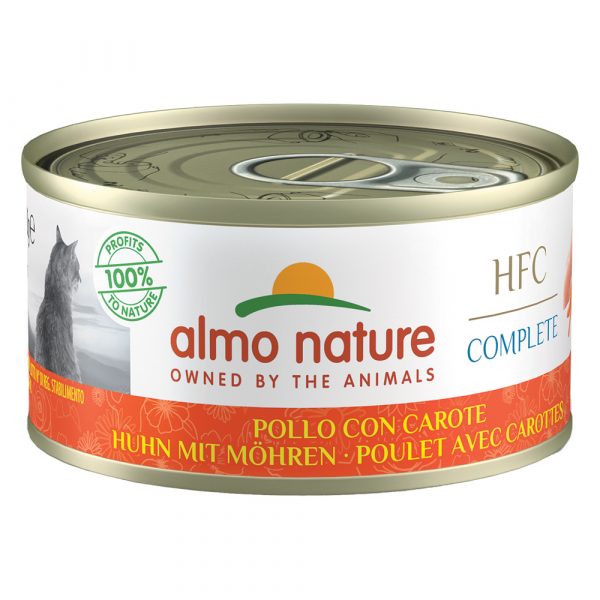 Sparpaket Almo Nature HFC Complete 24 x 70 g - Huhn mit Karotte