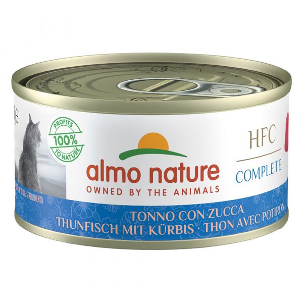 Sparpaket Almo Nature HFC Complete 24 x 70 g - Thunfisch mit Kürbis