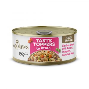 Sparpaket Applaws Taste Toppers in Brühe 24 x 156 g - Huhn mit Lachs