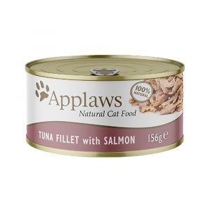 Sparpaket Applaws in Brühe 24 x 156 g - Thunfischfilet & Lachs