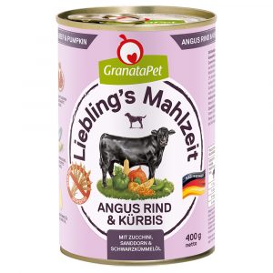Sparpaket GranataPet Liebling's Mahlzeit 24 x 400 g - Angus Rind & Kürbis