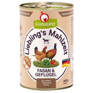 Sparpaket GranataPet Liebling's Mahlzeit 24 x 400 g - Fasan & Geflügel
