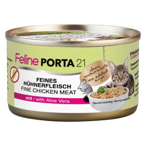Sparpaket Feline Porta 24 x 90 g - Hühnerfleisch mit Aloe (getreidefrei)
