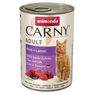 20 + 4 gratis! 24 x 400 g Animonda Carny Adult - Rind & Lamm