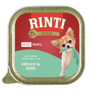 Sparpaket RINTI Gold Mini 48 x 100 g - Hirsch & Rind