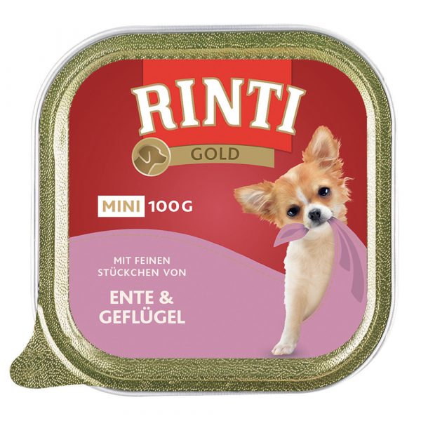 Sparpaket RINTI Gold Mini 48 x 100 g - Ente & Geflügel