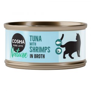 5 + 1 gratis! 6 x 70 g Cosma Nature - Thunfisch & Shrimps