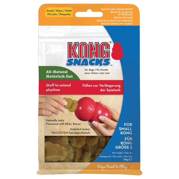 KONG Snacks Bacon & Cheese - Sparpaket: 4 x 198 g (Größe S)