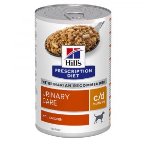 Hill's Prescription Diet c/d Multicare Urinary Care Nassfutter für Hunde mit Huhn - Sparpaket: 24 x 370 g