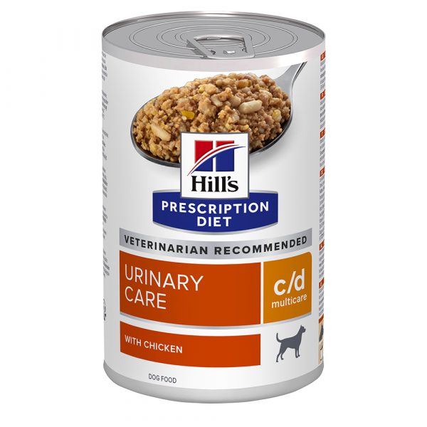 Hill's Prescription Diet c/d Multicare Urinary Care Nassfutter für Hunde mit Huhn - Sparpaket: 24 x 370 g