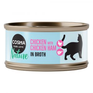 5 + 1 gratis! 6 x 70 g Cosma Nature - Huhn & Hühnerschinken