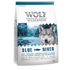 25 % Rabatt auf 2 x 1 kg Wolf of Wilderness Trockenfutter! - Blue River - Lachs