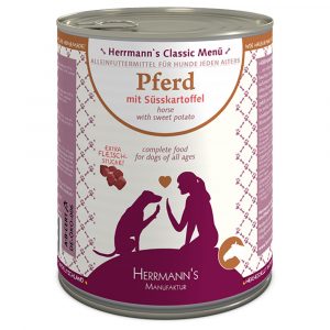 Sparpaket Herrmann´s Menü Sensitive 12 x 800 g / 24 x 800 g - Pferd mit Bio Süßkartoffel 24 x 800 g