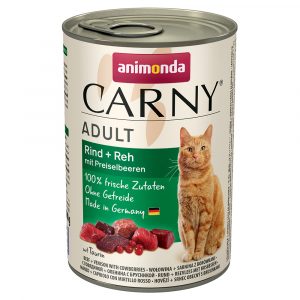 Sparpaket Animonda Carny Adult 24 x 400 g - Rind & Reh mit Preiselbeeren