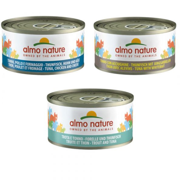 5 + 1 gratis! 6 x 70 g Almo Nature - Mixpaket Thunfisch (3 Sorten)