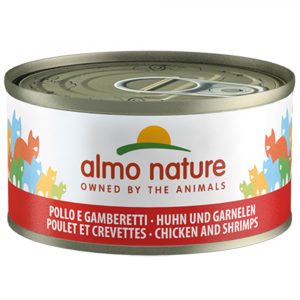 5 + 1 gratis! 6 x 70 g Almo Nature - Huhn & Garnelen