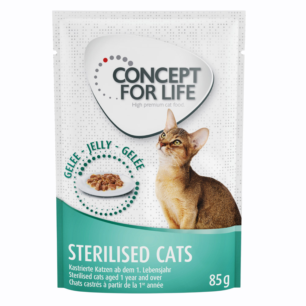 20 + 4 gratis! Concept for Life 24 x 85 g - Sterilised Cats in Gelee
