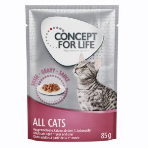 20 + 4 gratis! Concept for Life 24 x 85 g - All Cats in Soße                 