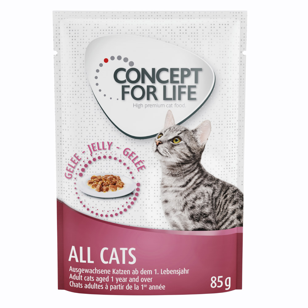 20 + 4 gratis! Concept for Life 24 x 85 g - All Cats in Gelee