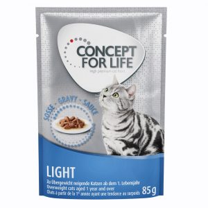 20 + 4 gratis! Concept for Life 24 x 85 g - Light Cats in Soße