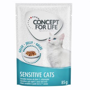 20 + 4 gratis! Concept for Life 24 x 85 g - Sensitive Cats in Gelee        