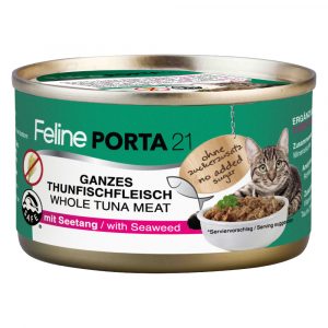 Feline Porta 21 6 x 90 g - Thunfisch mit Seetang (getreidefrei)