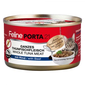 Feline Porta 21 6 x 90 g - Thunfisch mit Rind (getreidefrei)