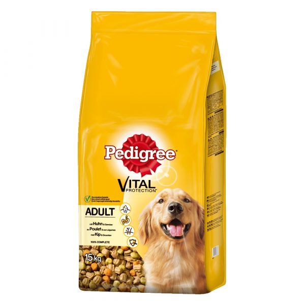 13 kg / 15 kg Pedigree Hundefutter zum Sonderpreis! - Adult mit Huhn und Gemüse (15 kg)