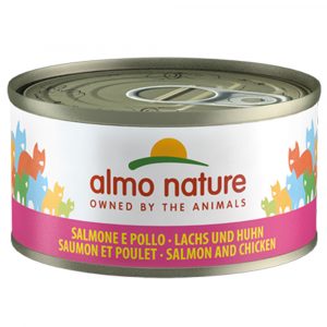 5 + 1 gratis! 6 x 70 g Almo Nature - Lachs & Huhn