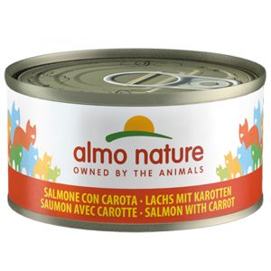 5 + 1 gratis! 6 x 70 g Almo Nature - Lachs & Karotten