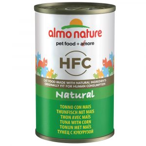 5 + 1 gratis! 6 x 140 g Almo Nature HFC Natural - Thunfisch mit Mais
