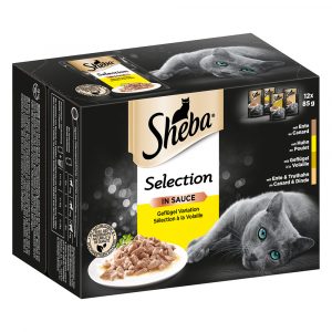 72 + 24 gratis! 96 x 85 g Sheba Katzenfutter - Selection in Sauce Geflügel Variation